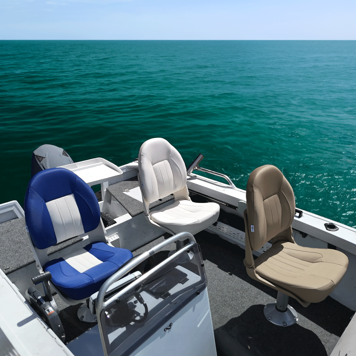 Skipper Deluxe High Back Folding Boat Seat