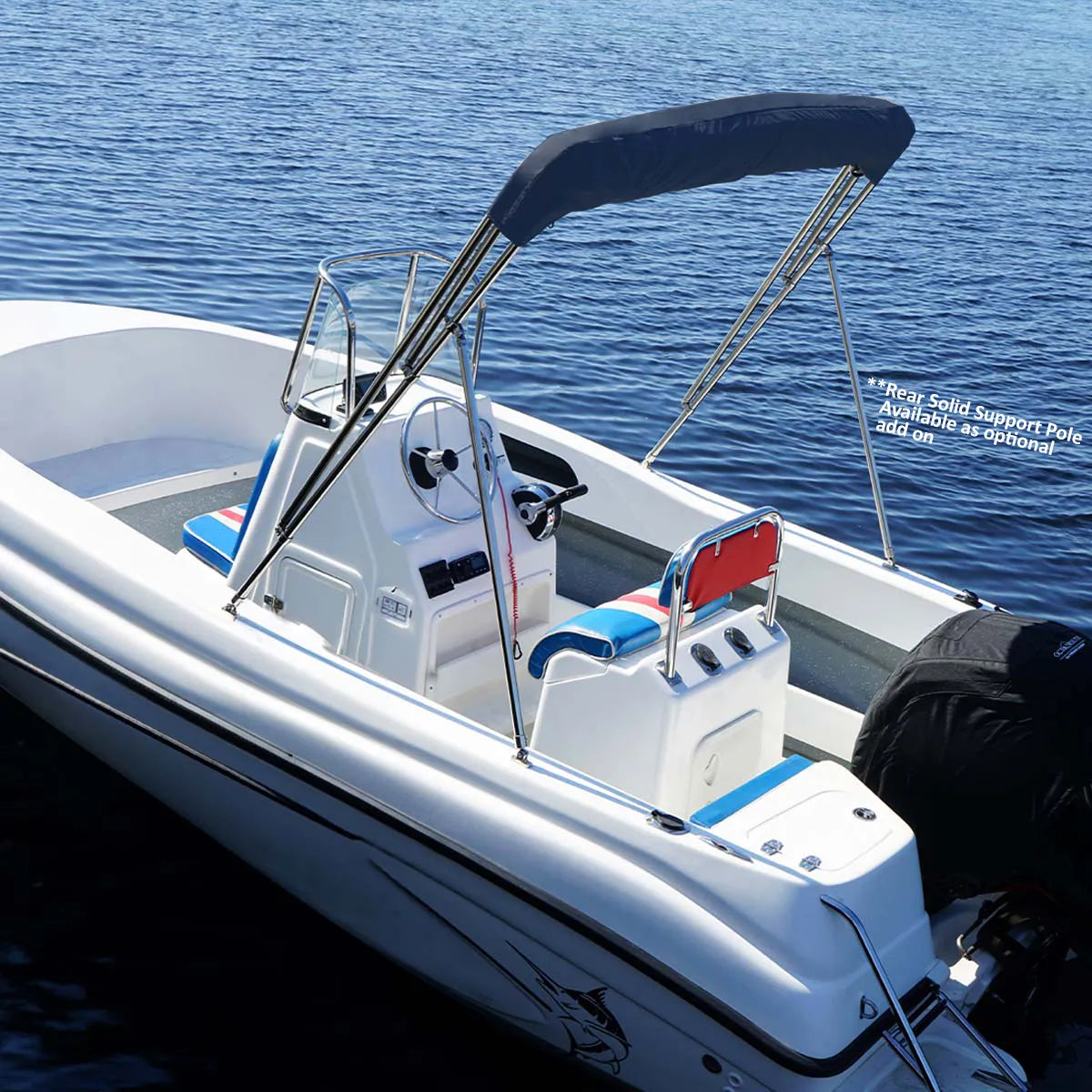 3 Bow Classic Bimini Top - Stainless Steel