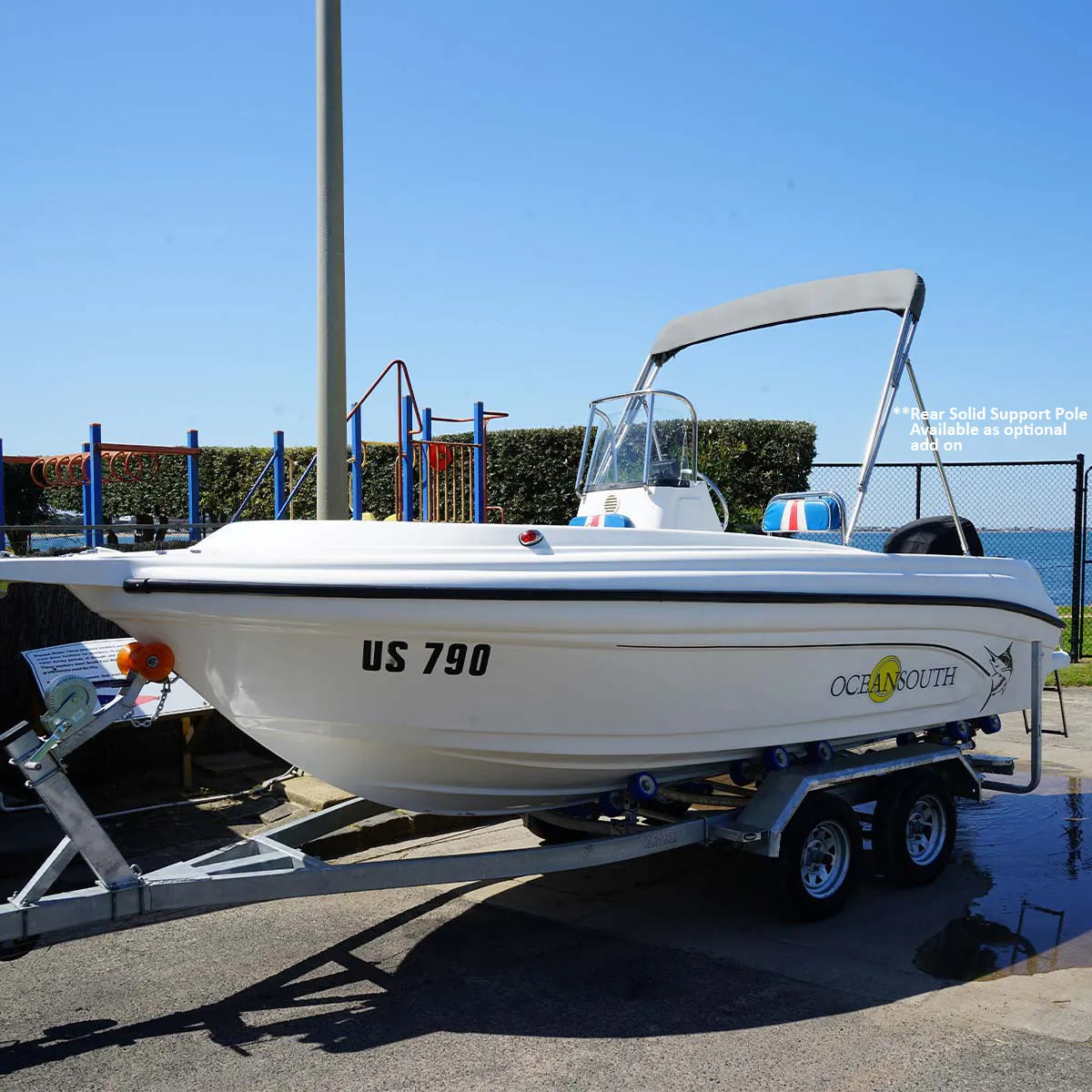 4 Bow Classic Bimini Top - Stainless Steel