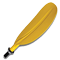 kayak paddle head yellow